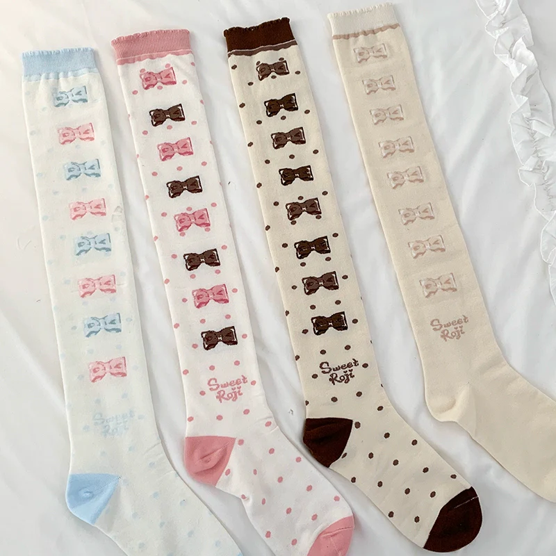 Roji Roji - Winter Lolita Thigh High Socks Slim Leg Socks - Image 12