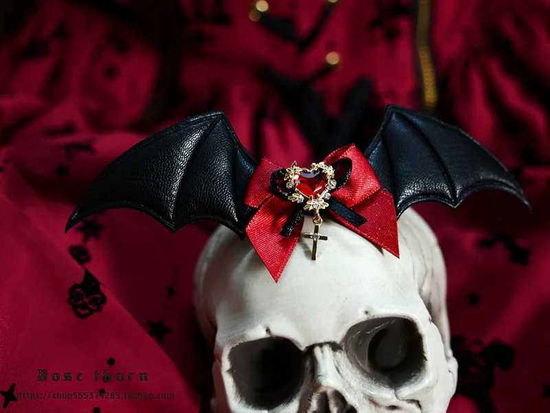 Rose Thorn - Multicolors Gothic Lolita Little Bat Brooch Hairpin - Image 10