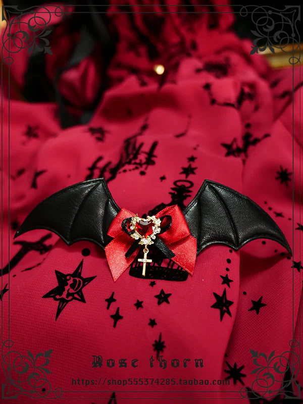 Rose Thorn - Multicolors Gothic Lolita Little Bat Brooch Hairpin - Image 16