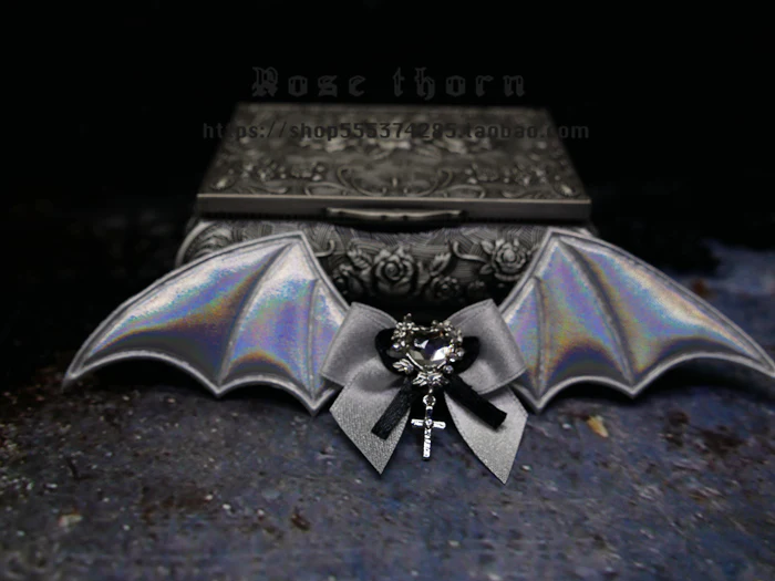 Rose Thorn - Multicolors Gothic Lolita Little Bat Brooch Hairpin - Image 7