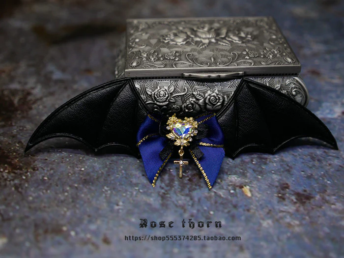 Rose Thorn - Multicolors Gothic Lolita Little Bat Brooch Hairpin - Image 8