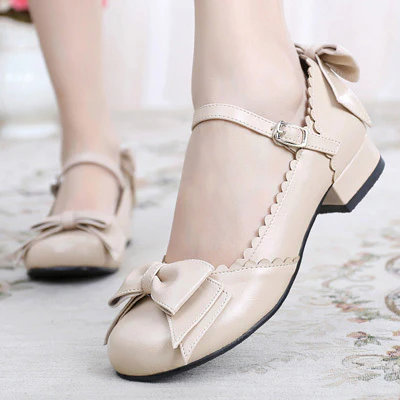 Round Toe Lolita Shoes Sweet Bow Design Size 33-41 - Image 10