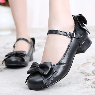 Round Toe Lolita Shoes Sweet Bow Design Size 33-41 - Image 11