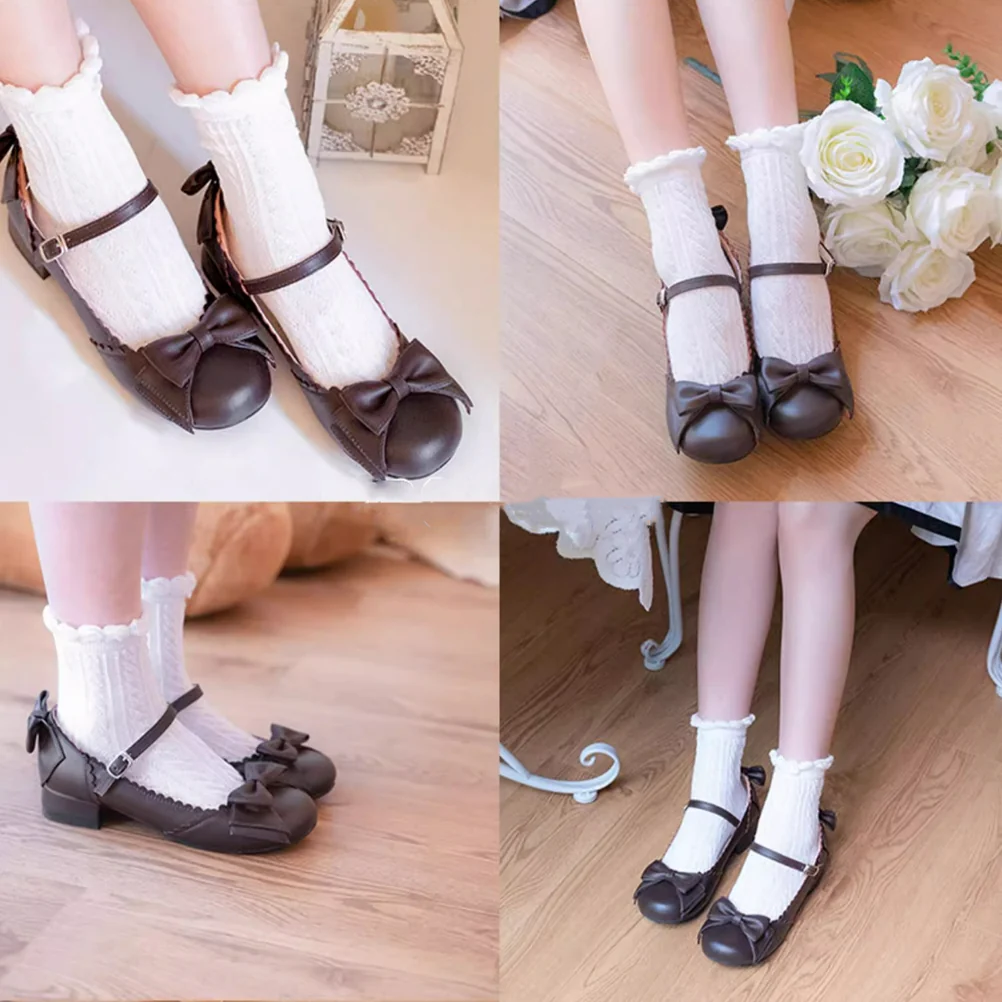 Round Toe Lolita Shoes Sweet Bow Design Size 33-41 - Image 28