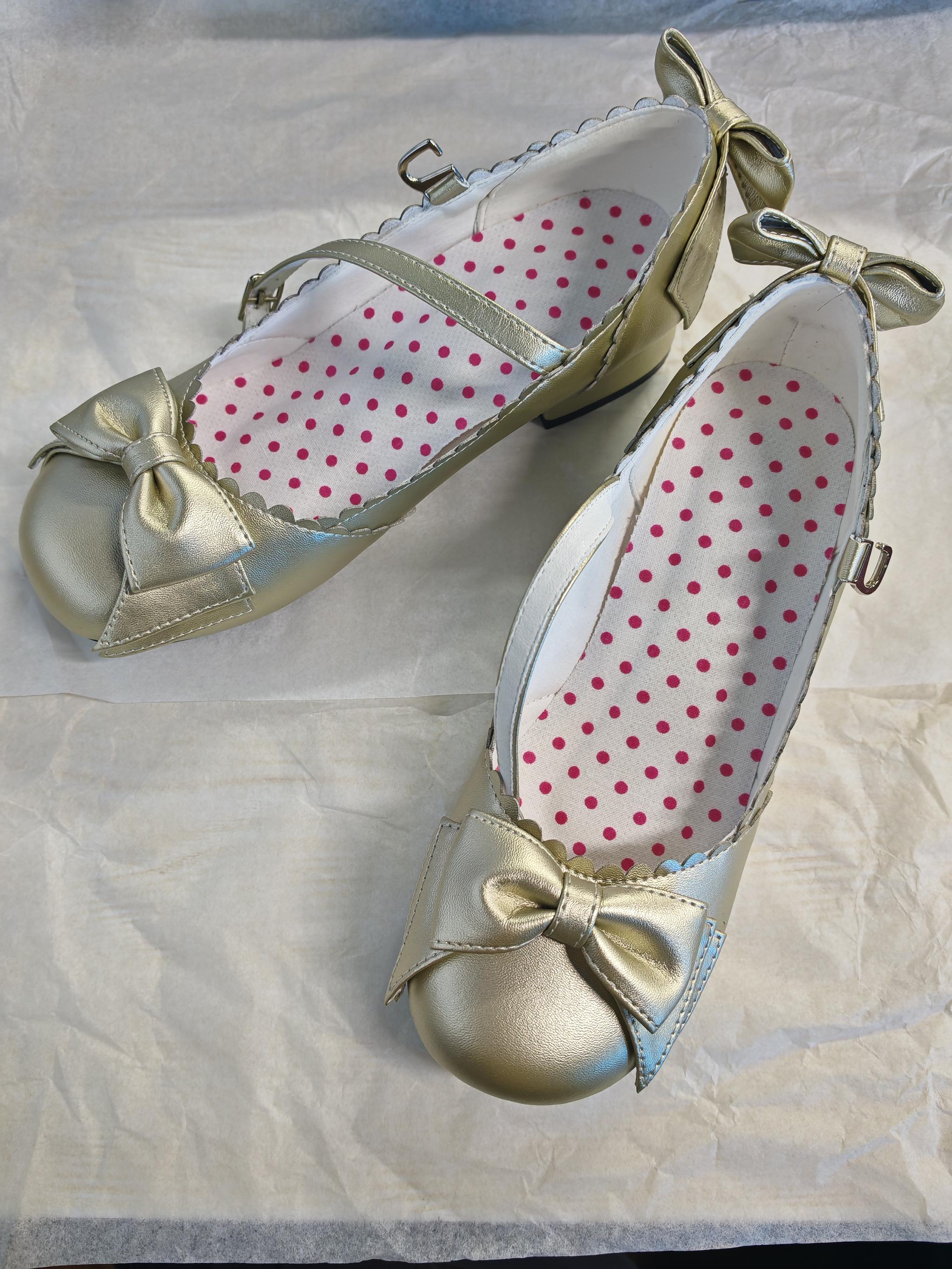 Round Toe Lolita Shoes Sweet Bow Design Size 33-41 - Image 35
