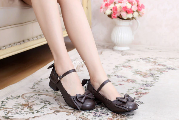Round Toe Lolita Shoes Sweet Bow Design Size 33-41 - Image 9