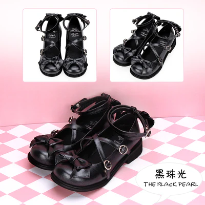Angelic imprint - Sweet Lolita Bow Shoes, Low Heel, Round Toe - Image 8