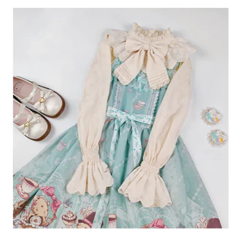 Plus Size Lolita Cotton Blouse - Image 8