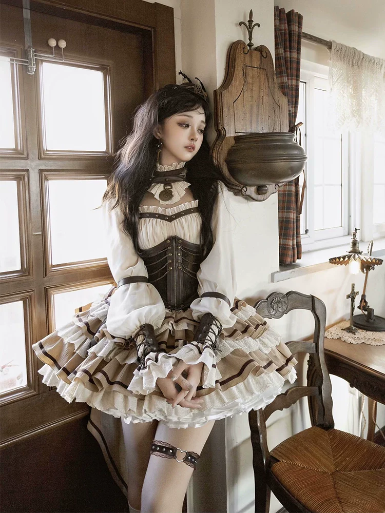 Time Sand Rear - Punk Lolita OP Cute Daily Lolita Dress