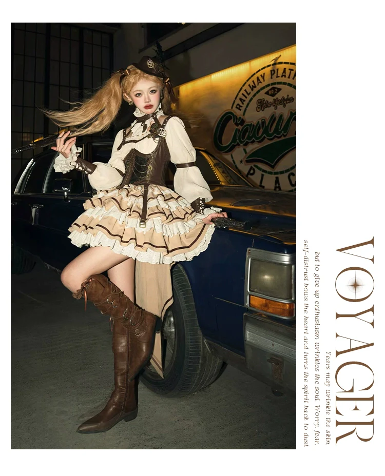 Time Sand Rear - Punk Lolita OP Cute Daily Lolita Dress - Image 11