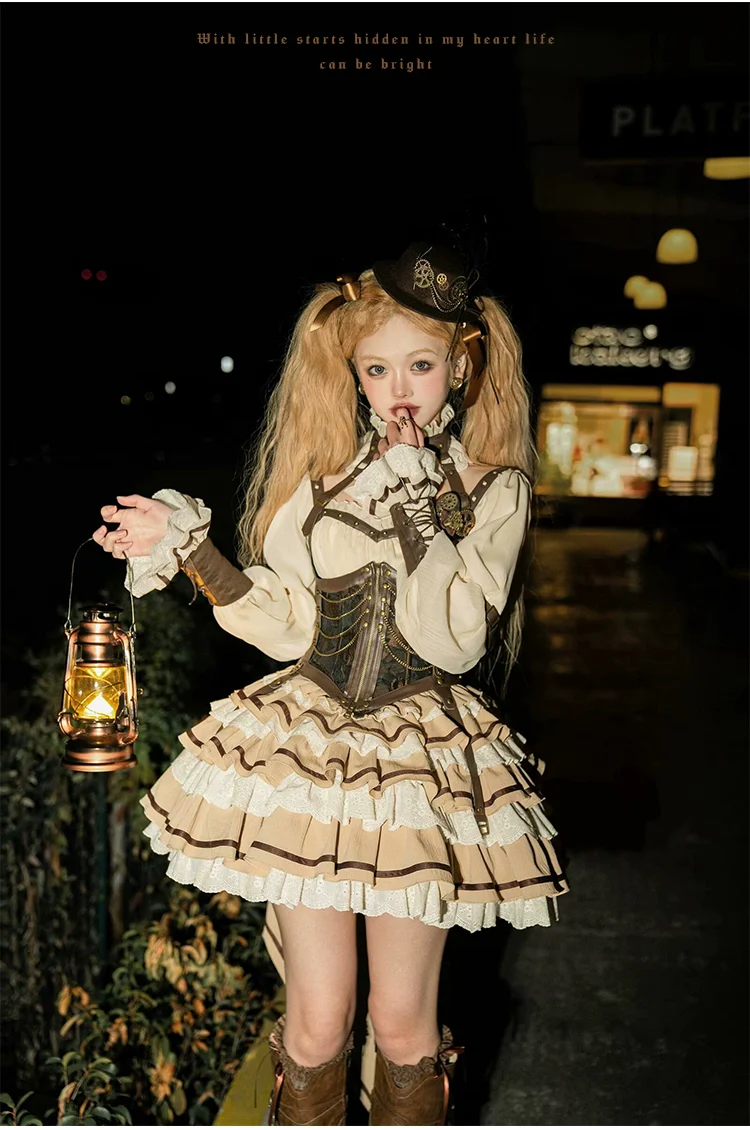Time Sand Rear - Punk Lolita OP Cute Daily Lolita Dress - Image 13
