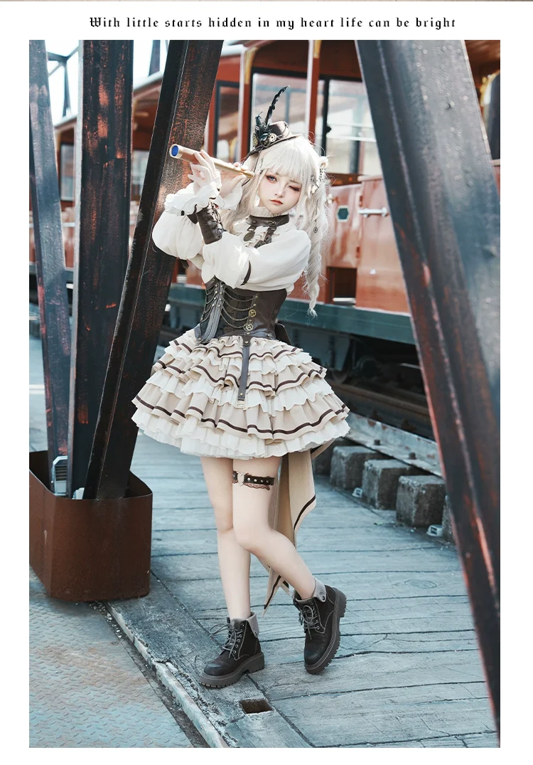 Time Sand Rear - Punk Lolita OP Cute Daily Lolita Dress - Image 15