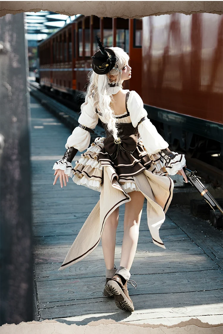 Time Sand Rear - Punk Lolita OP Cute Daily Lolita Dress - Image 16