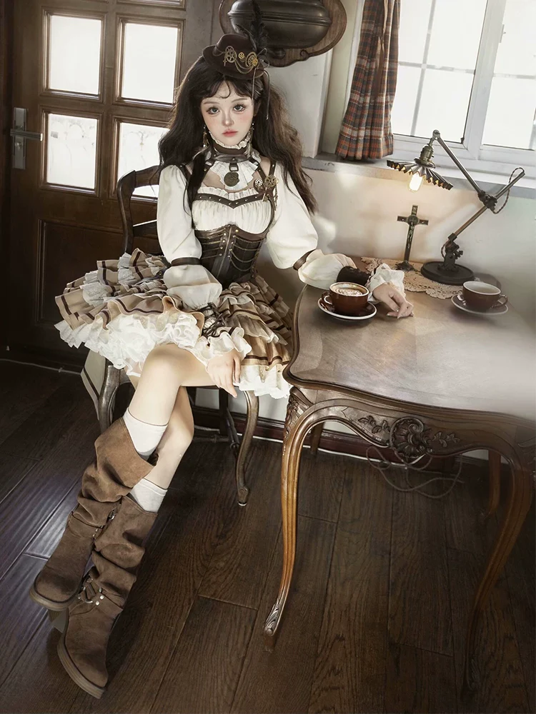 Time Sand Rear - Punk Lolita OP Cute Daily Lolita Dress - Image 2