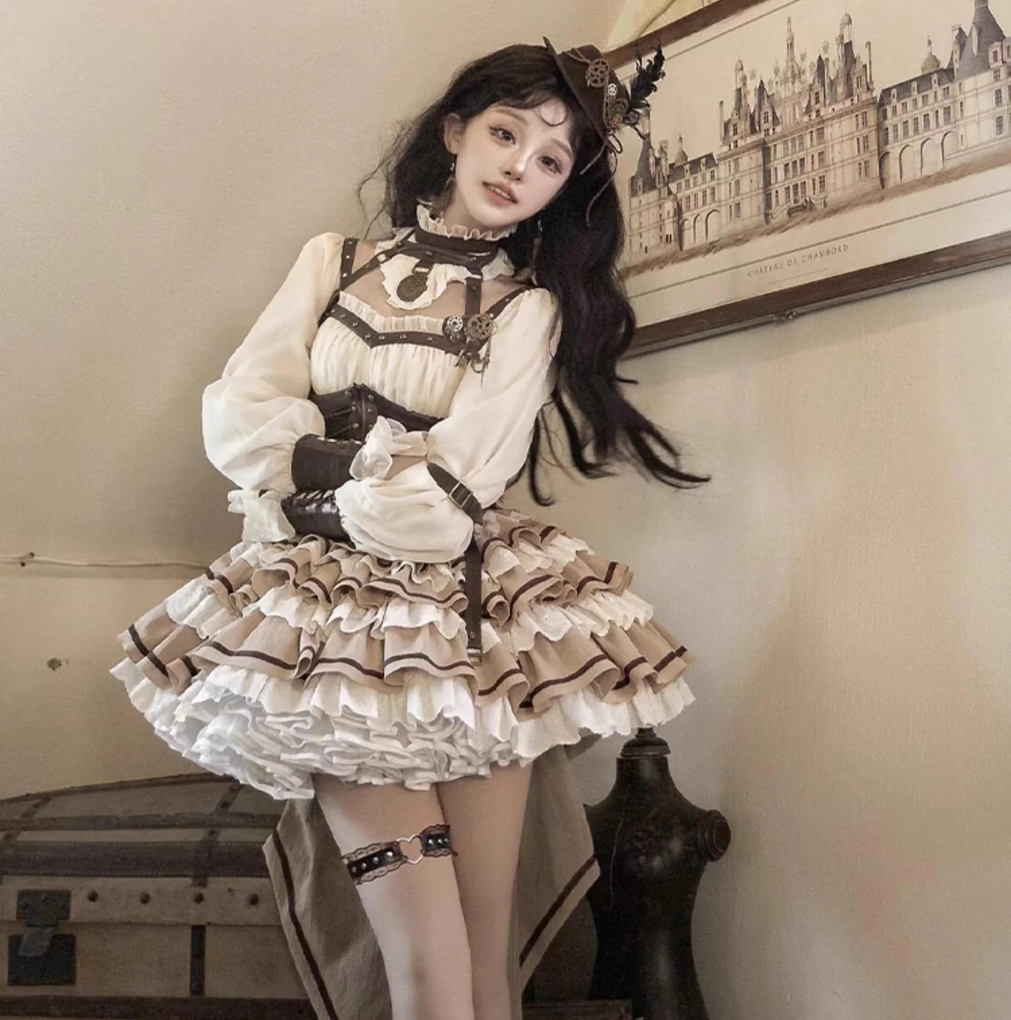 Time Sand Rear - Punk Lolita OP Cute Daily Lolita Dress - Image 3