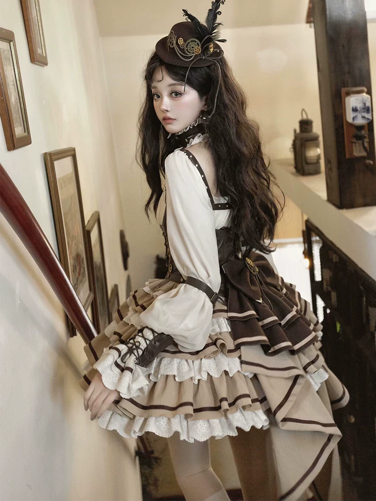 Time Sand Rear - Punk Lolita OP Cute Daily Lolita Dress - Image 4