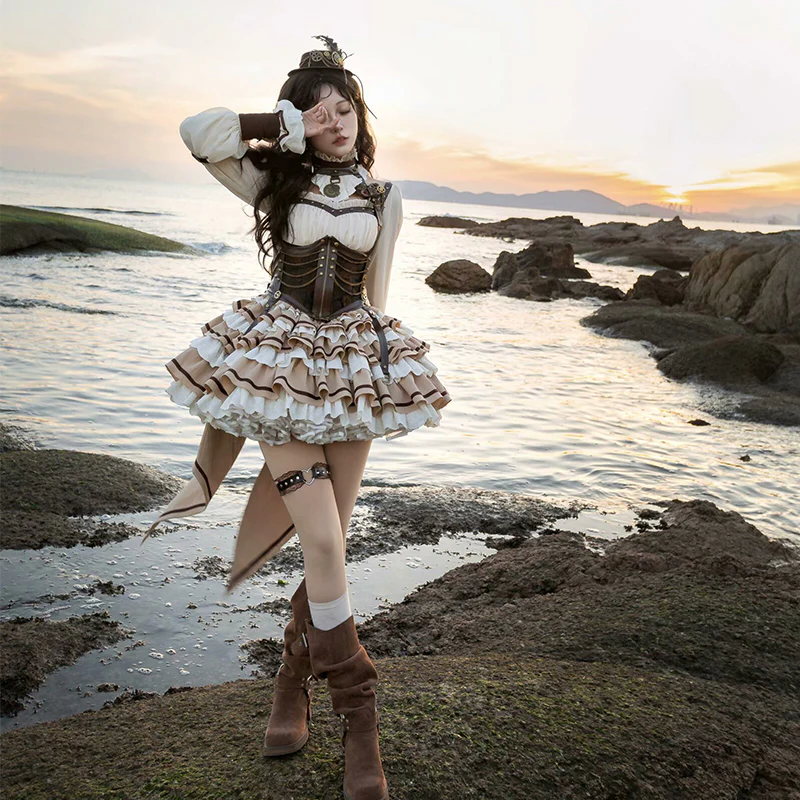 Time Sand Rear - Punk Lolita OP Cute Daily Lolita Dress - Image 6