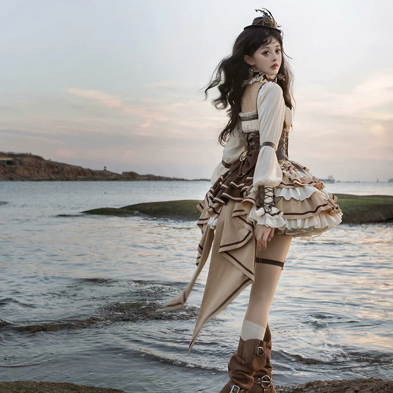 Time Sand Rear - Punk Lolita OP Cute Daily Lolita Dress - Image 7