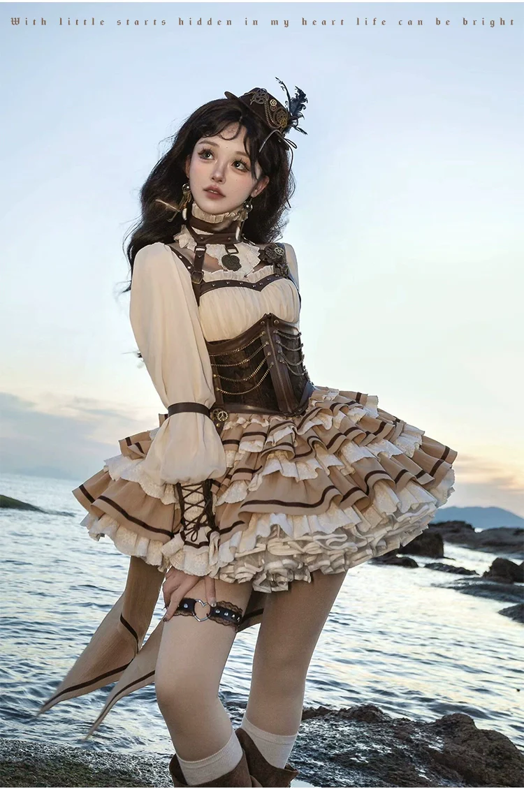 Time Sand Rear - Punk Lolita OP Cute Daily Lolita Dress - Image 8