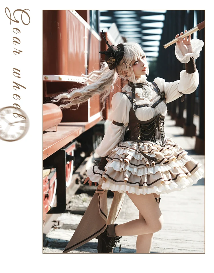 Time Sand Rear - Punk Lolita OP Cute Daily Lolita Dress - Image 9