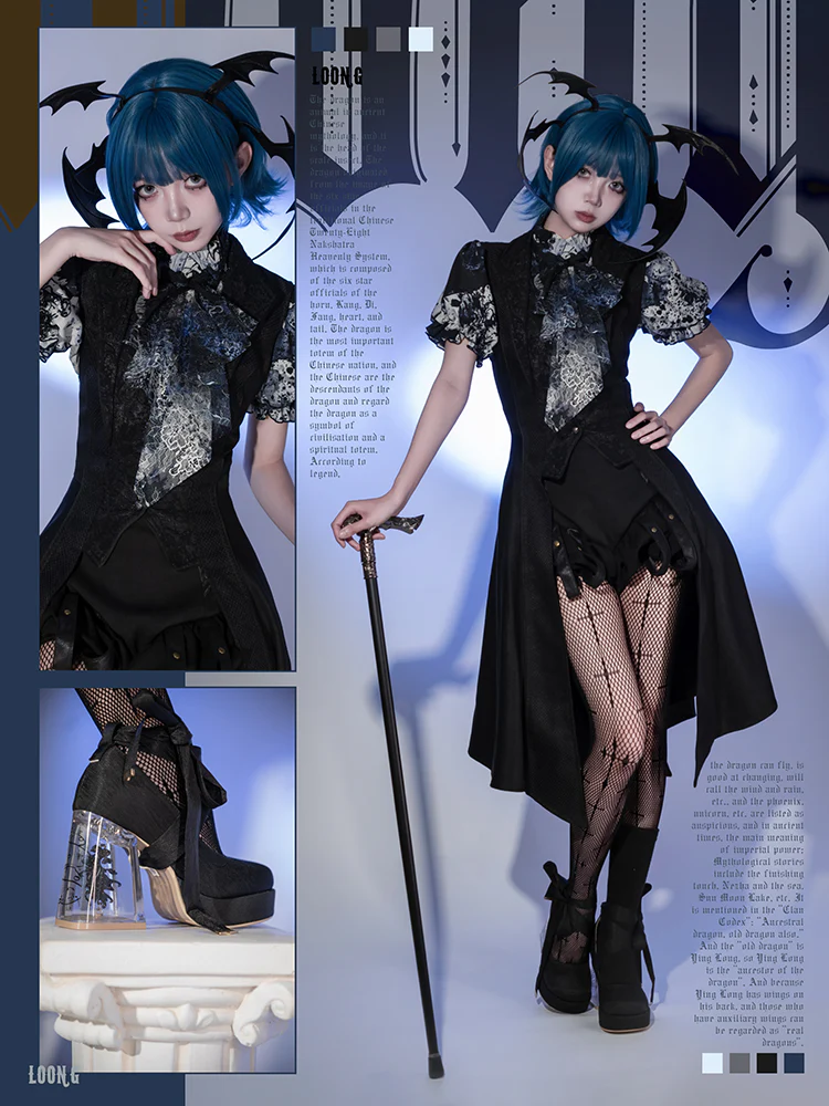 Dreamland - Floating Koi Land - Satin Classic Lolita Platform Shoes, Transparent Heel - Image 14