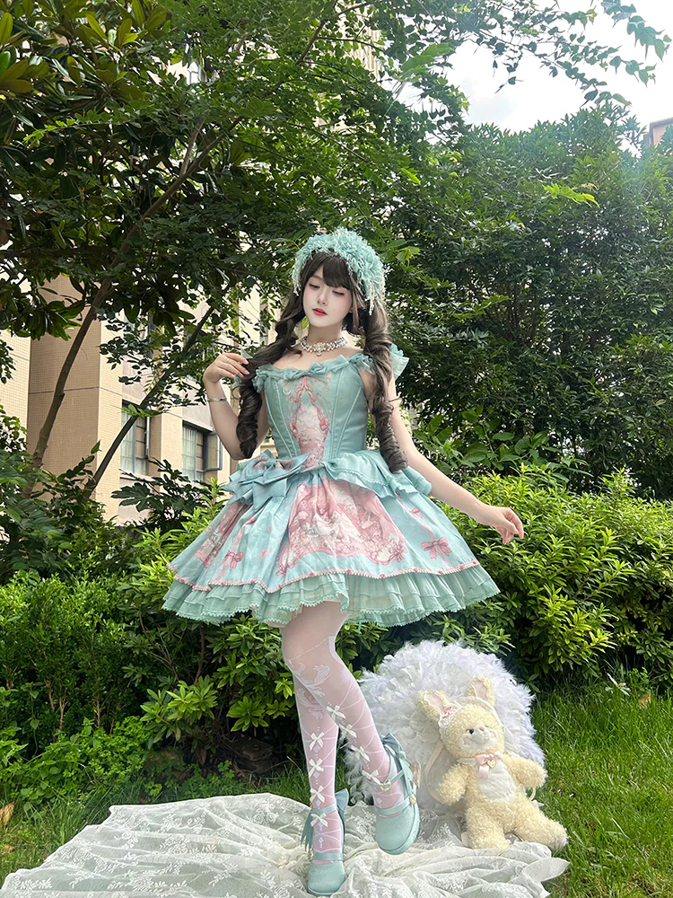 Dreamland - Floating Koi Land - Satin Classic Lolita Platform Shoes, Transparent Heel - Image 17