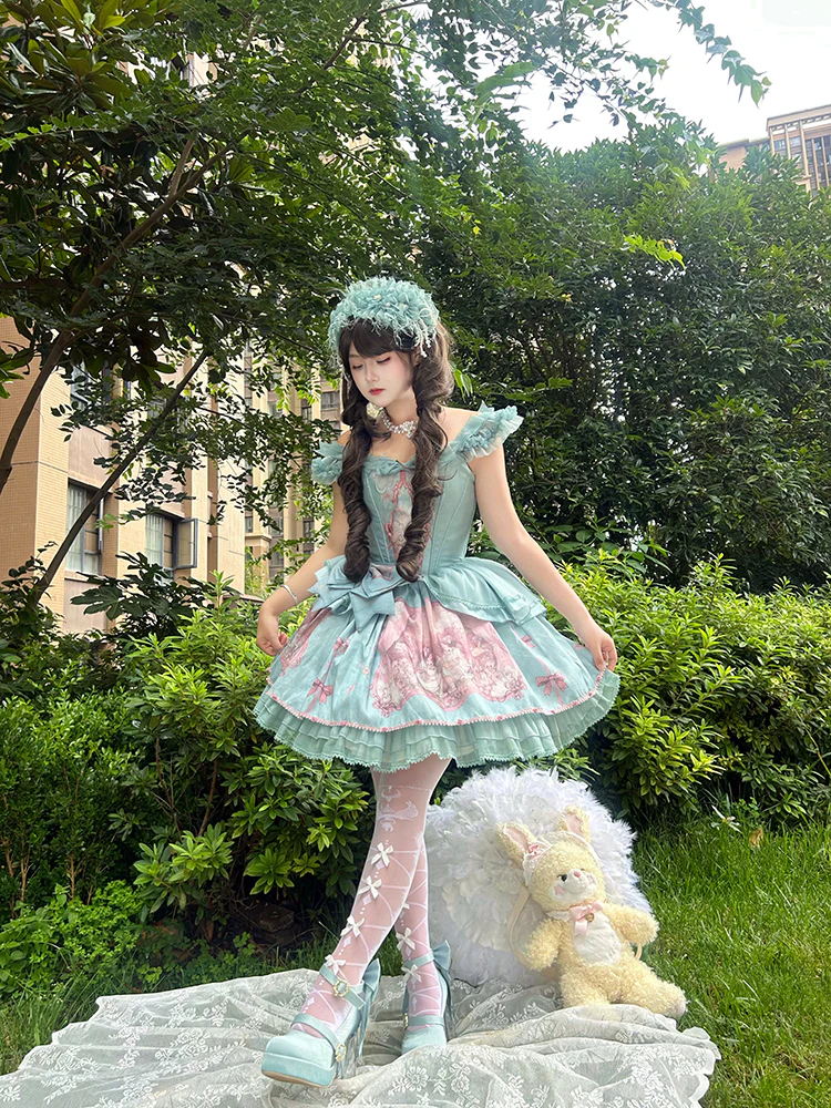Dreamland - Floating Koi Land - Satin Classic Lolita Platform Shoes, Transparent Heel - Image 18