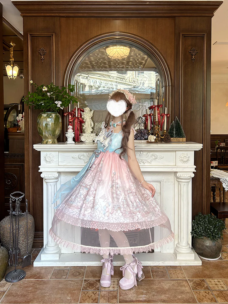 Dreamland - Floating Koi Land - Satin Classic Lolita Platform Shoes, Transparent Heel - Image 20