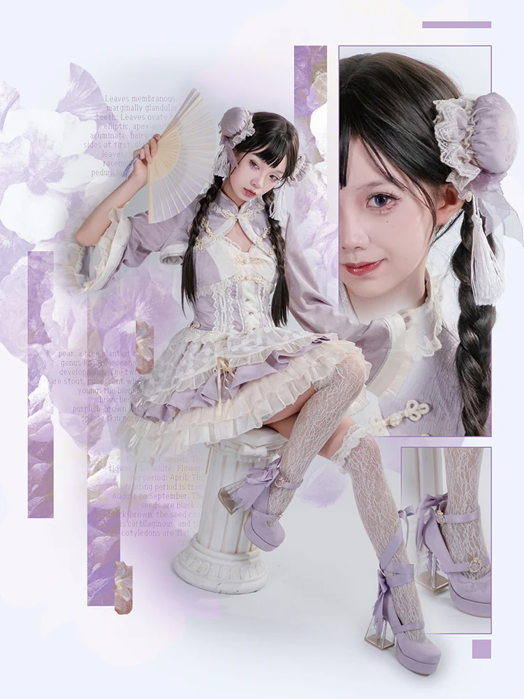 Dreamland - Floating Koi Land - Satin Classic Lolita Platform Shoes, Transparent Heel - Image 25