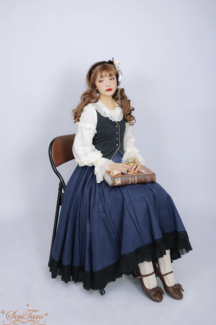 Canneles Elegant Classic High Waist Lolita Skirt - Image 17