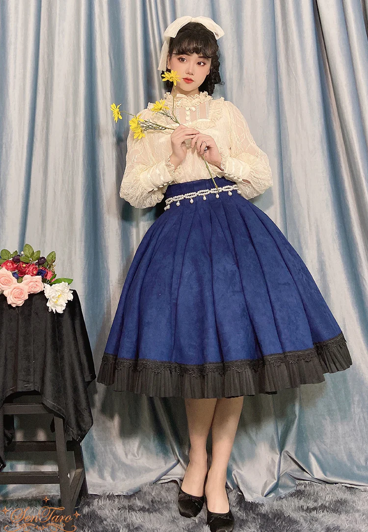 Canneles Elegant Classic High Waist Lolita Skirt - Image 27
