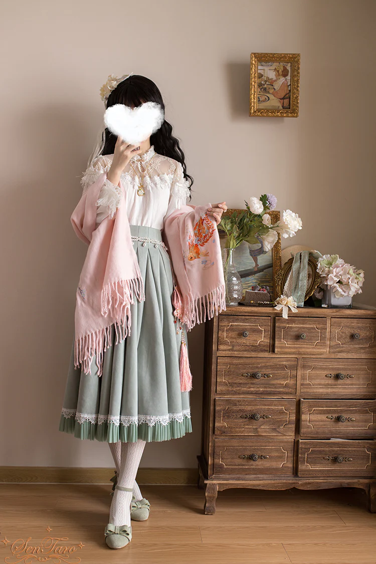 Canneles Elegant Classic High Waist Lolita Skirt - Image 3