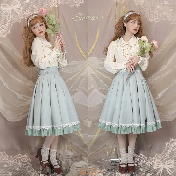 Canneles Elegant Classic High Waist Lolita Skirt - Image 7