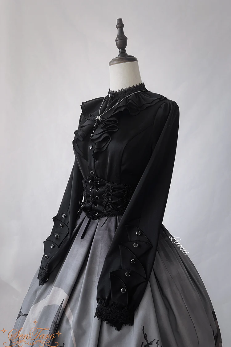 Dark Forest - Elegant Baroque Lolita Blouse - Image 17