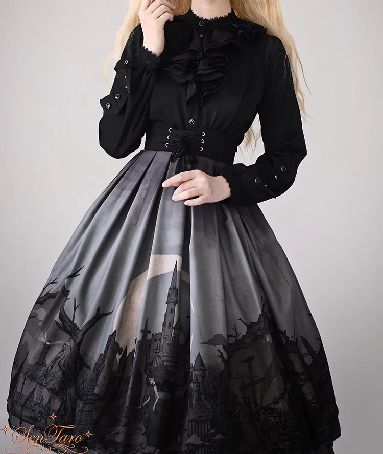 Dark Forest - Elegant Baroque Lolita Blouse - Image 26