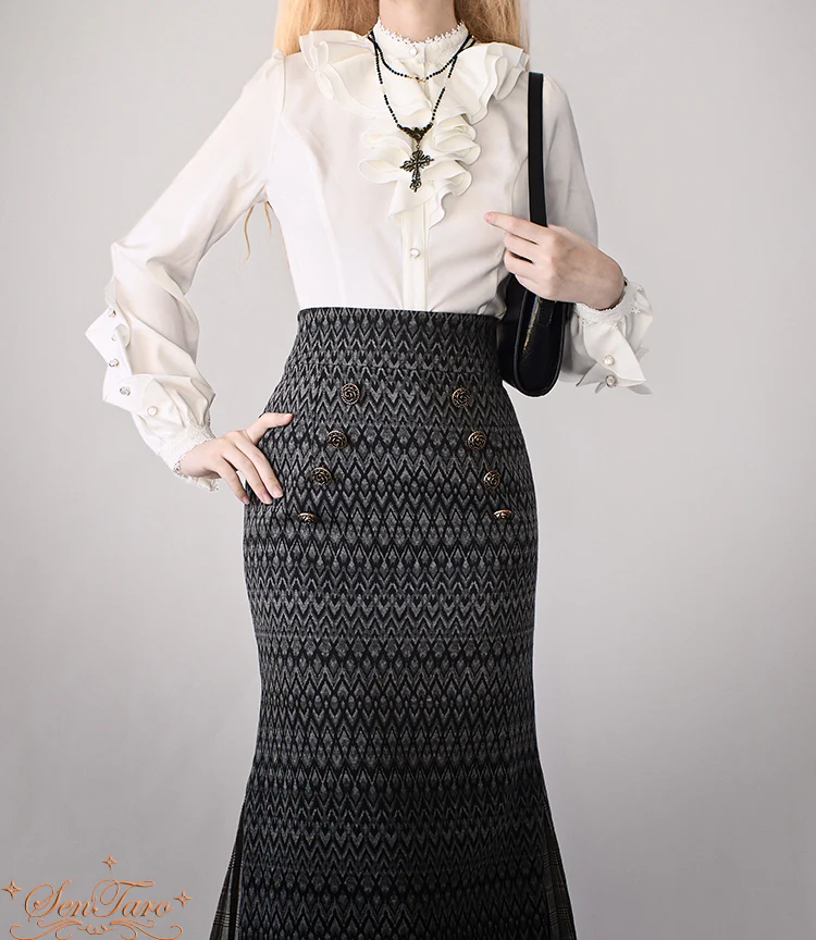 Dark Forest - Elegant Baroque Lolita Blouse - Image 3