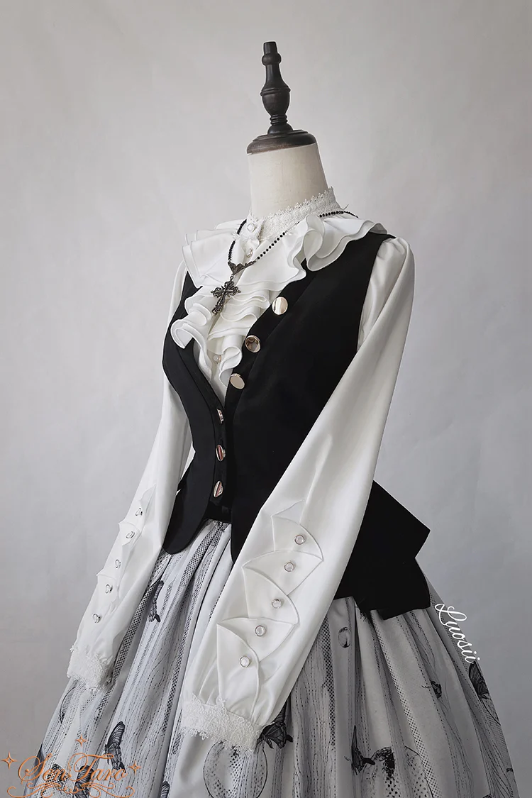 Dark Forest - Elegant Baroque Lolita Blouse - Image 4