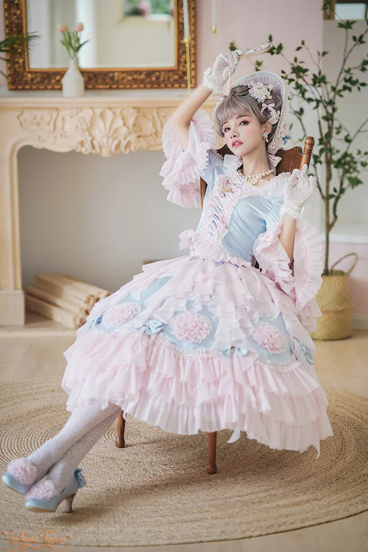 Snow Ear - Rococo Lolita OP Tea Party Dress - Image 10
