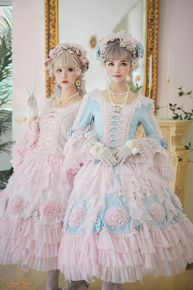Snow Ear - Rococo Lolita OP Tea Party Dress - Image 11