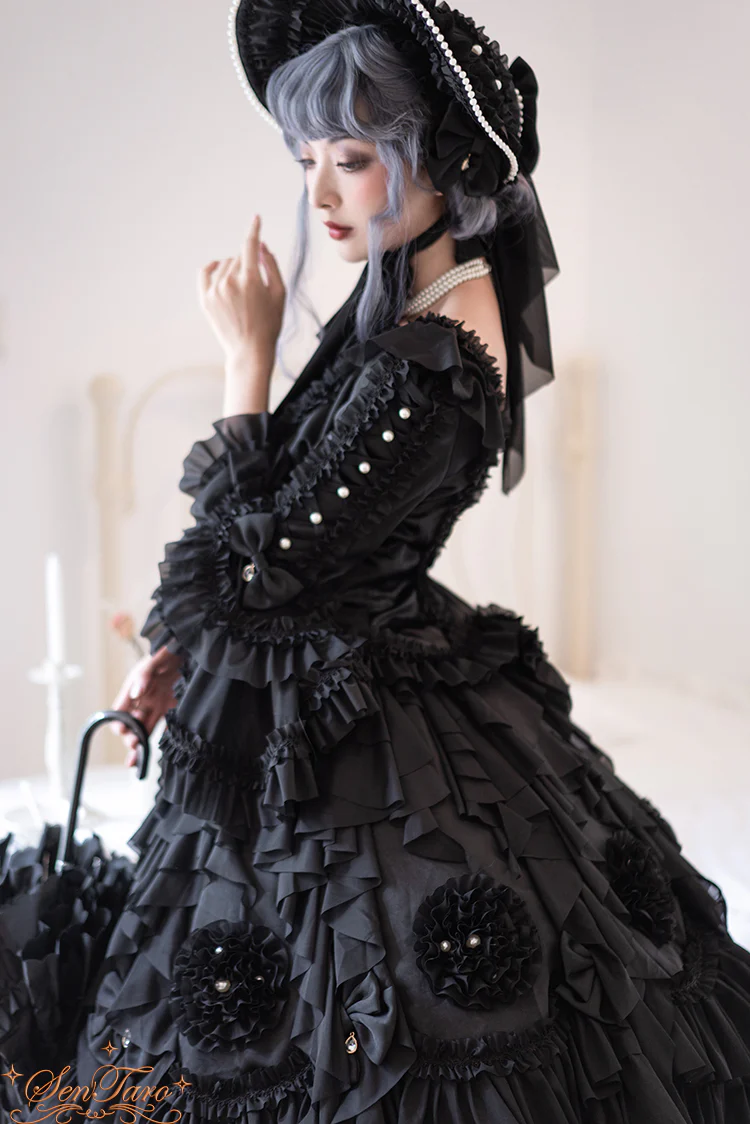 Snow Ear - Rococo Lolita OP Tea Party Dress - Image 12