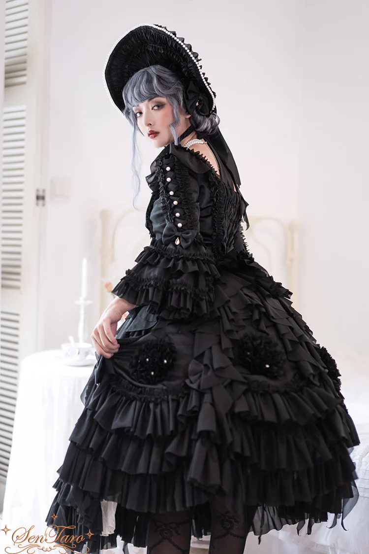 Snow Ear - Rococo Lolita OP Tea Party Dress - Image 14