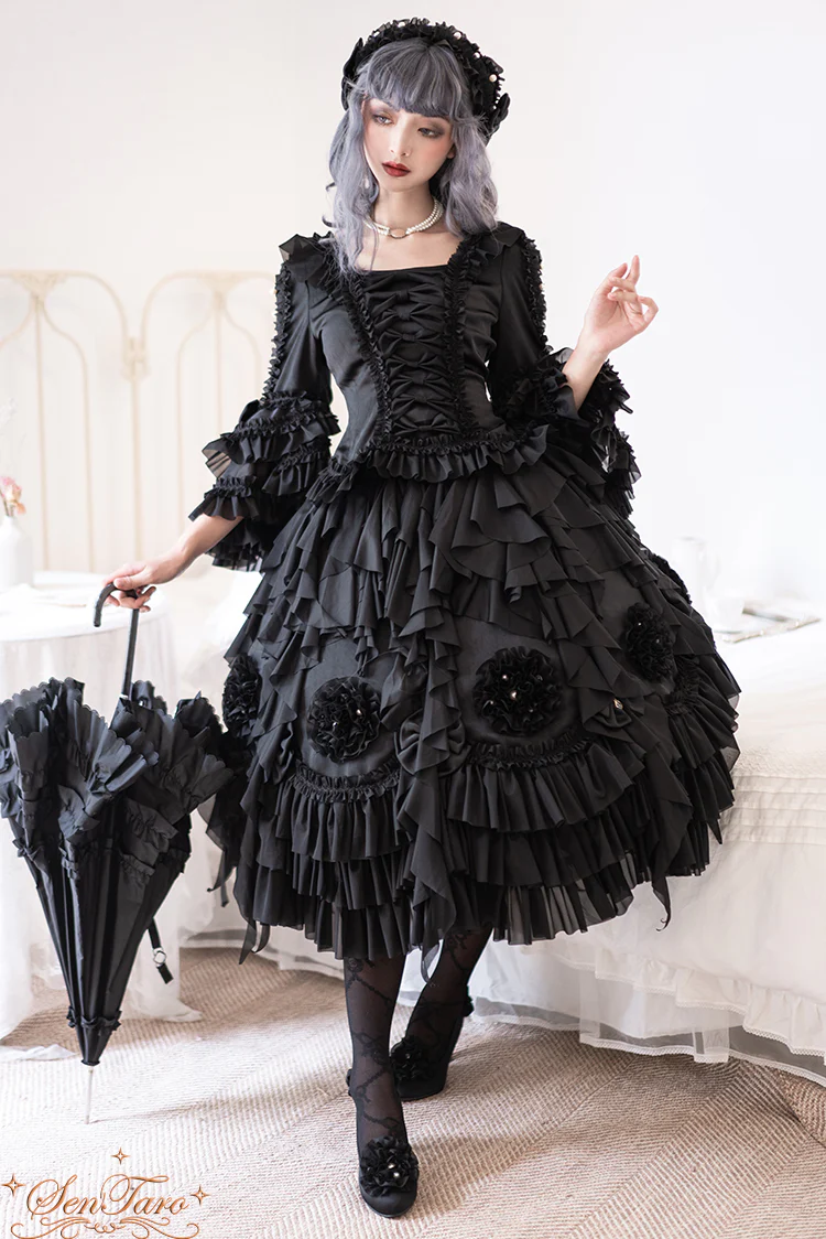Snow Ear - Rococo Lolita OP Tea Party Dress - Image 19