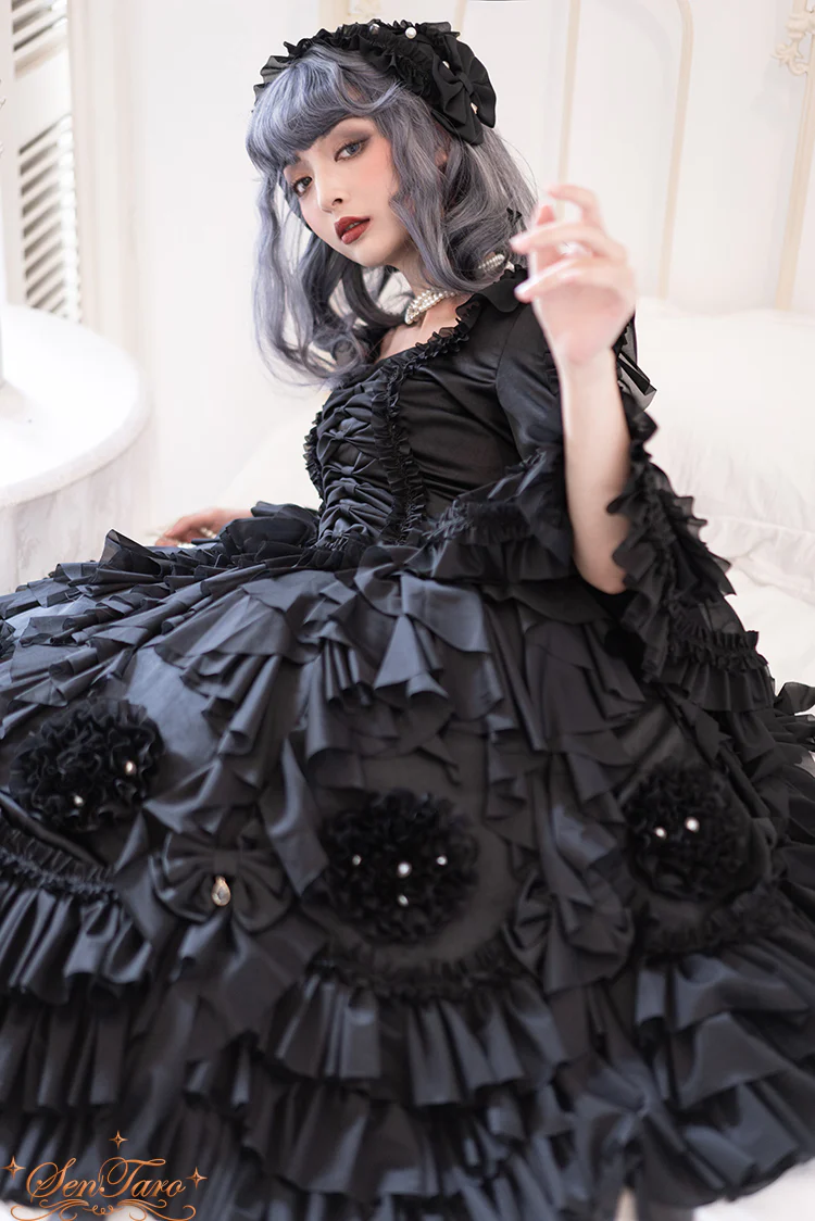 Snow Ear - Rococo Lolita OP Tea Party Dress - Image 22