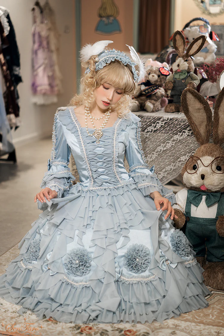 Snow Ear - Rococo Lolita OP Tea Party Dress - Image 25
