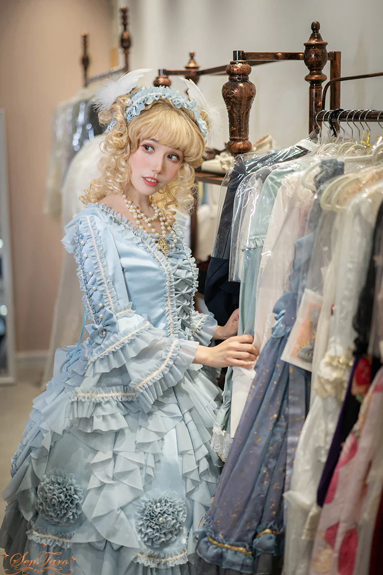 Snow Ear - Rococo Lolita OP Tea Party Dress - Image 26