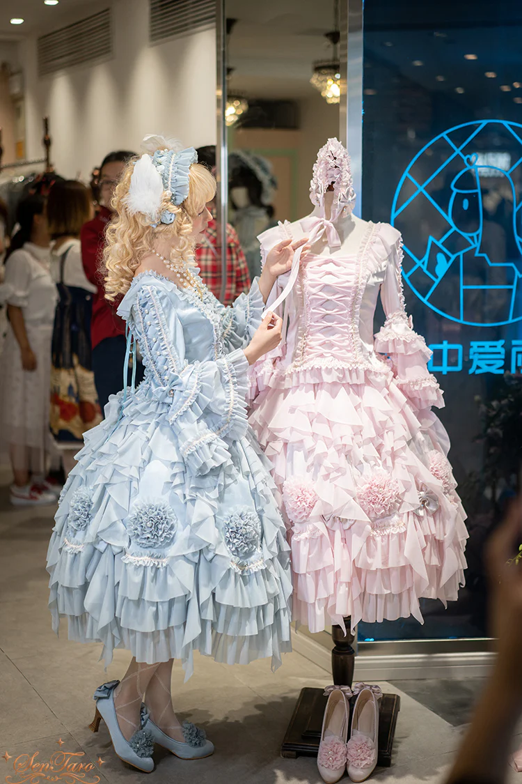 Snow Ear - Rococo Lolita OP Tea Party Dress - Image 31