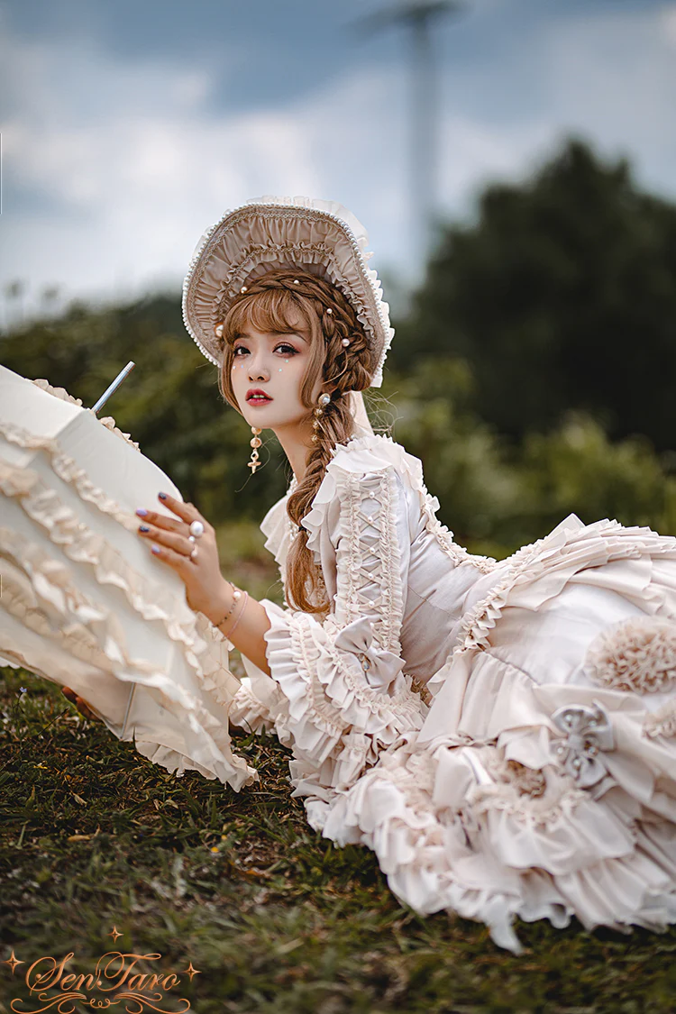 Snow Ear - Rococo Lolita OP Tea Party Dress - Image 34