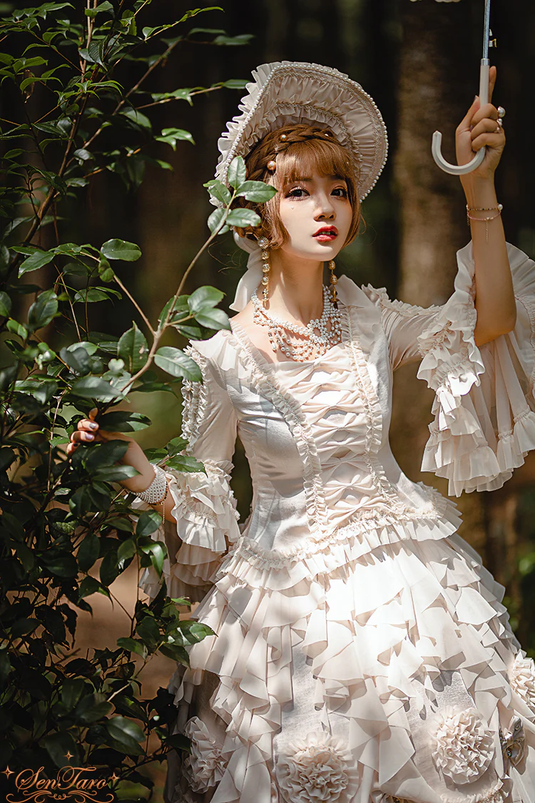 Snow Ear - Rococo Lolita OP Tea Party Dress - Image 39