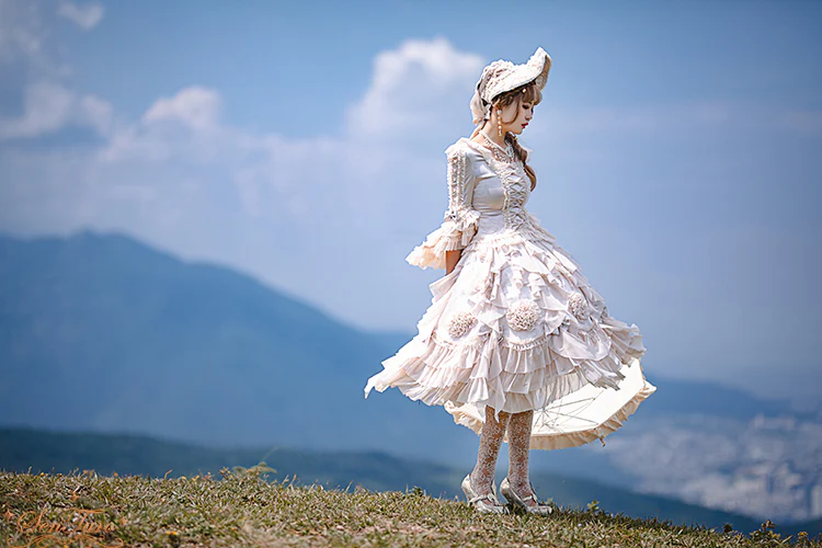 Snow Ear - Rococo Lolita OP Tea Party Dress - Image 41