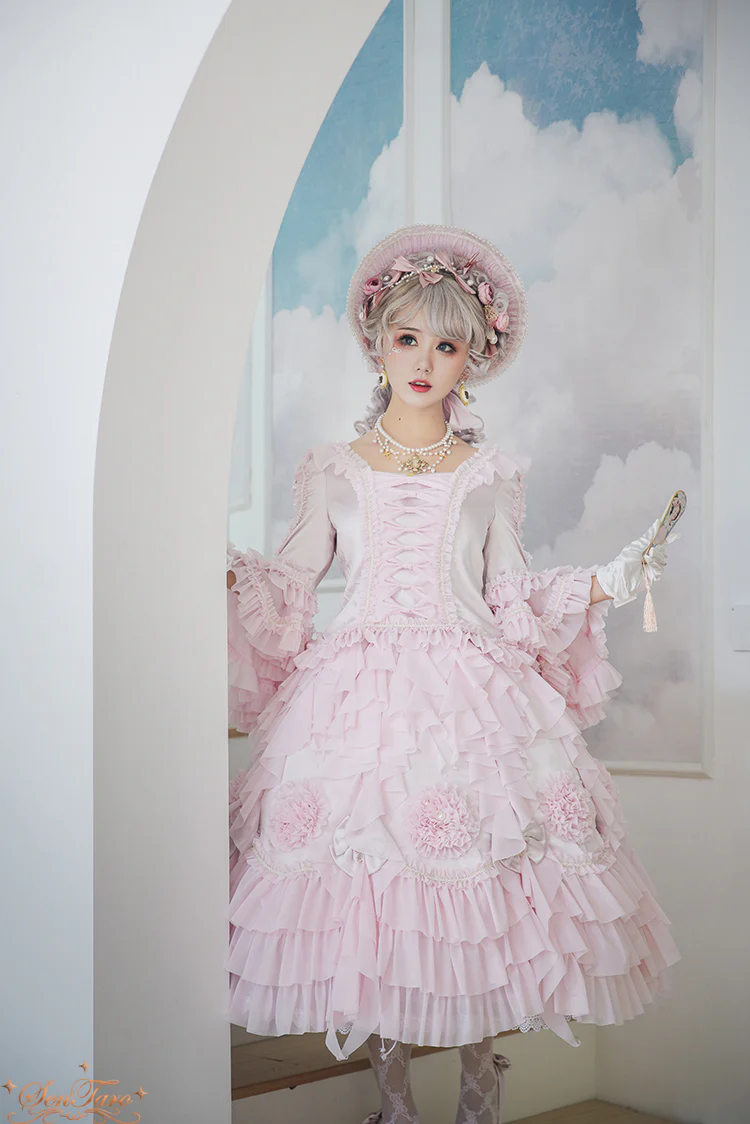 Snow Ear - Rococo Lolita OP Tea Party Dress - Image 43